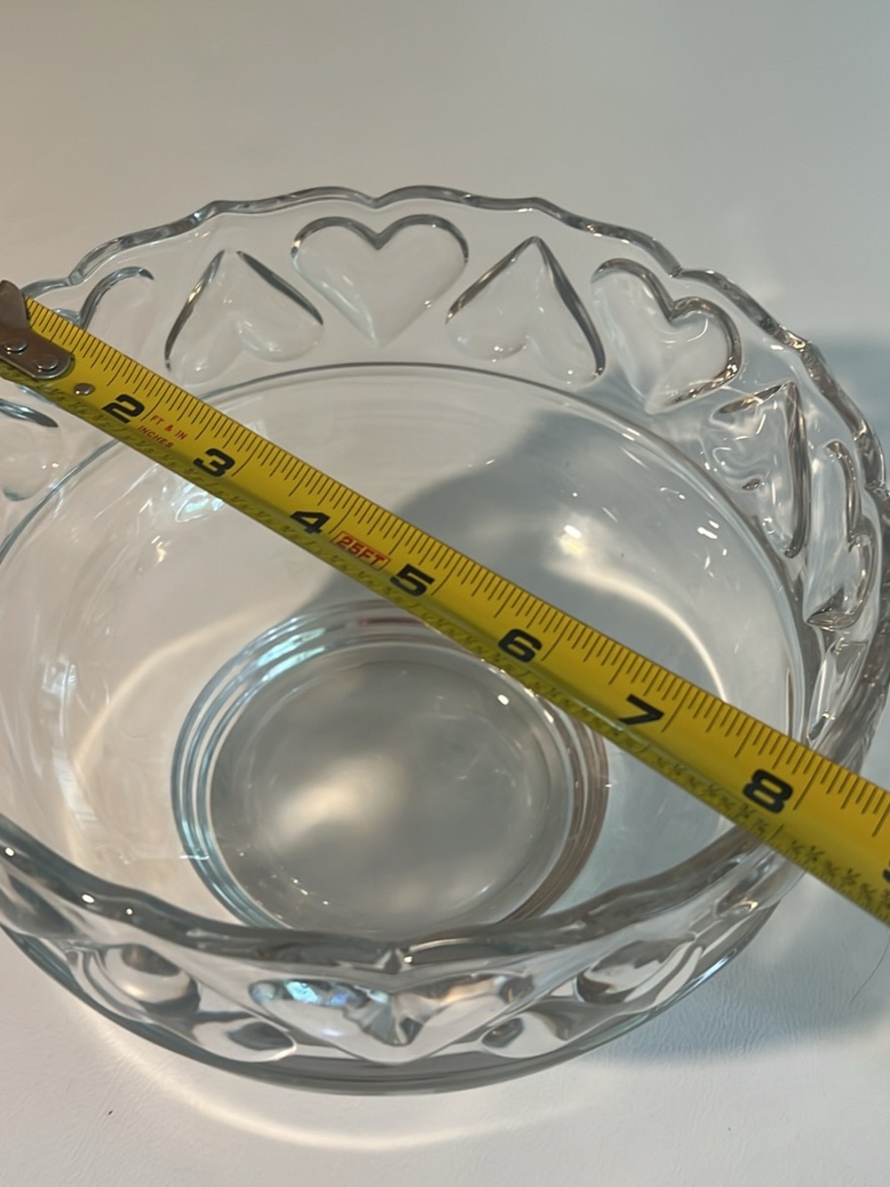 Tiffany & Co. Clear Glass Large Heart-Edged Bowl
